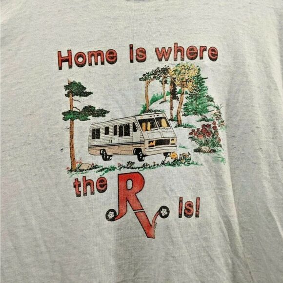 Vintage Screen Stars Single Stich Home is Where the RV Is T Shirt 1990 Size XL - Picture 2 of 8